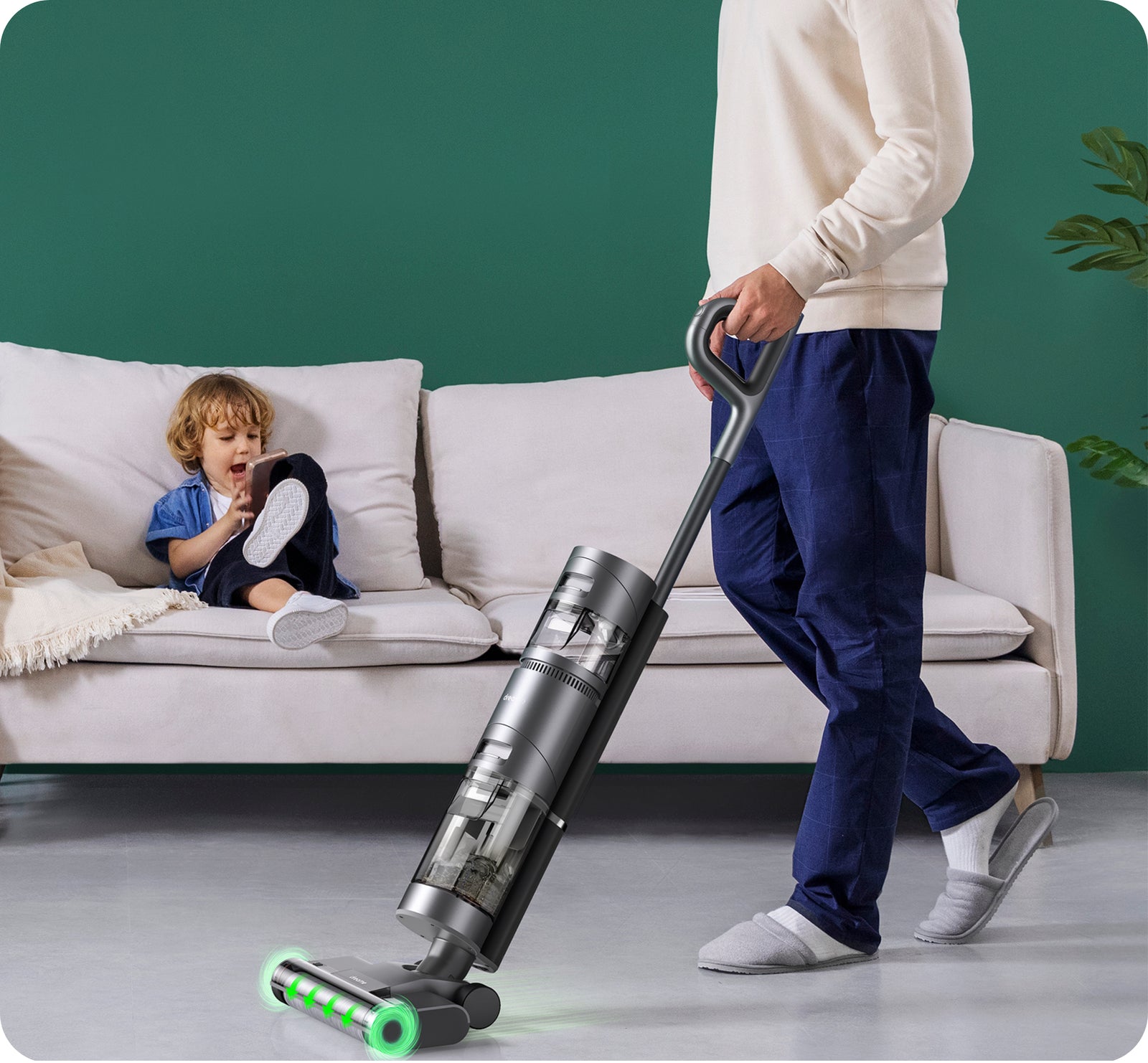 Push easily under an invisible force.
