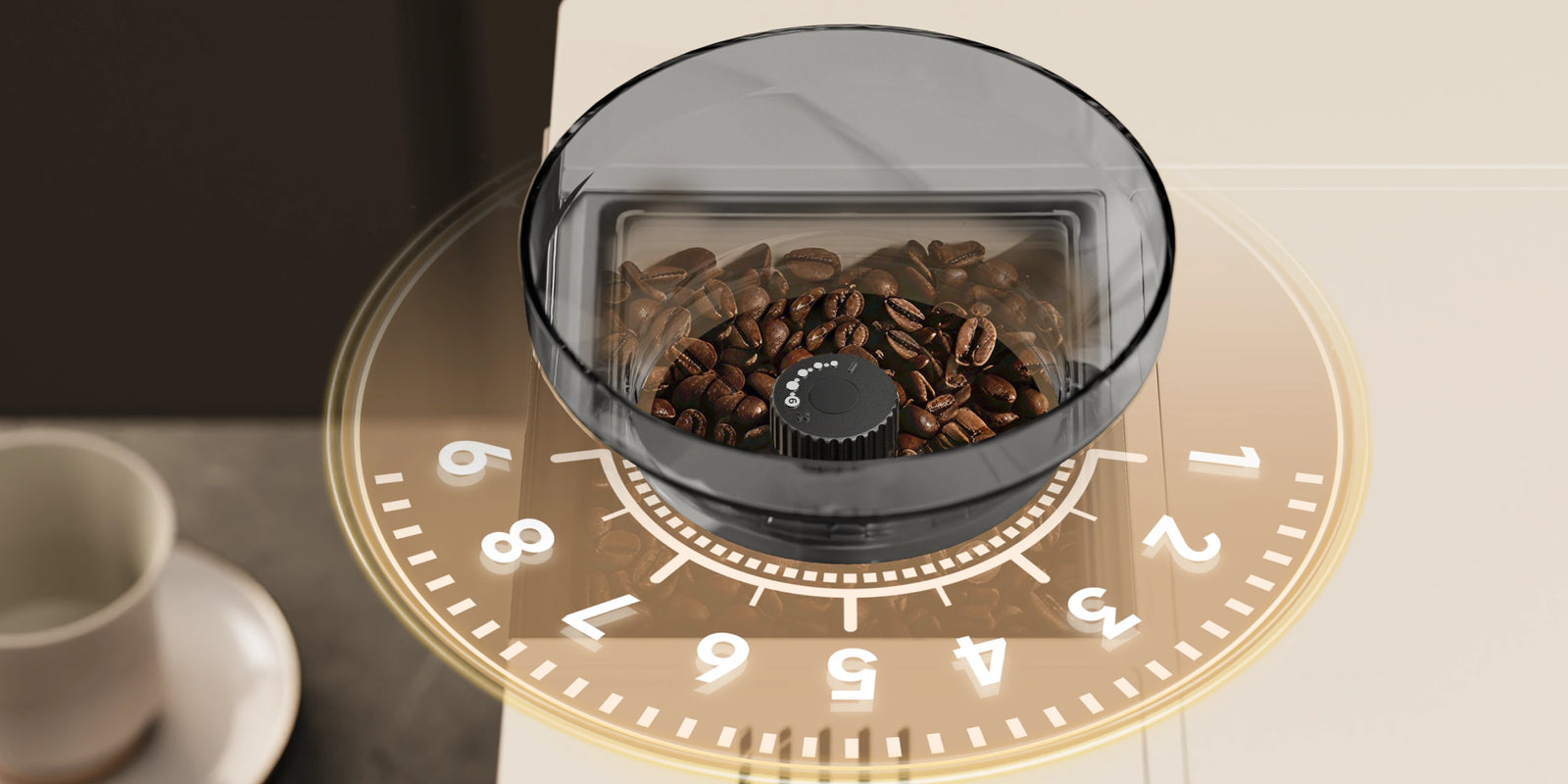 9-Level Grind Settings with <br class="coffeemas_c-pc-hide">Precise Dosing*