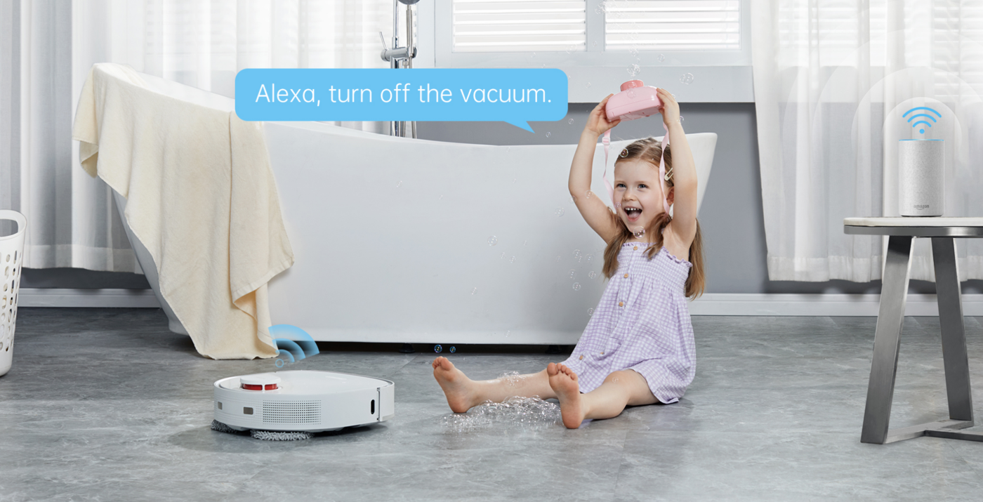 Cleans smarter with Amazon Alexa.