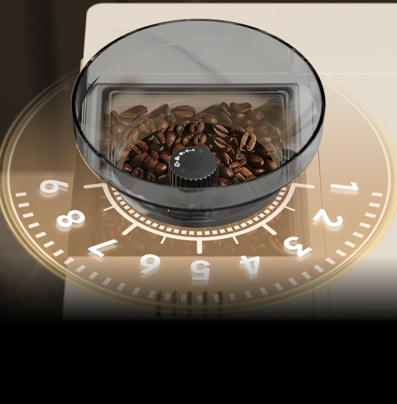 9-Level Grind Settings with <br class="coffeemas_c-pc-hide">Precise Dosing*