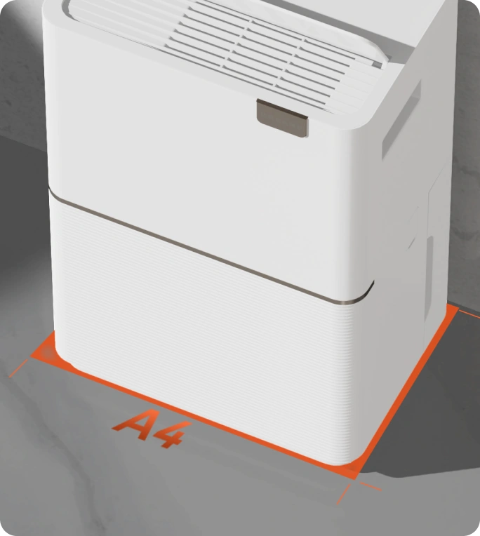 A4-Sized Footprint, Compact and Space-Saving