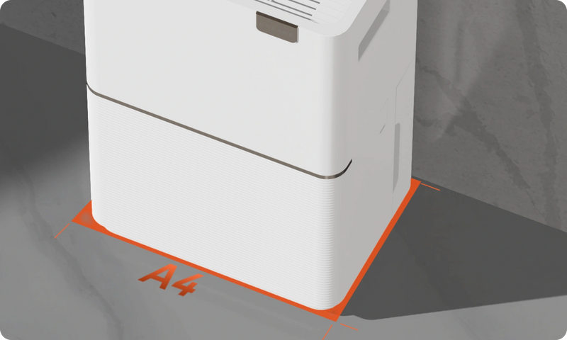 A4-Sized Footprint, Compact and Space-Saving